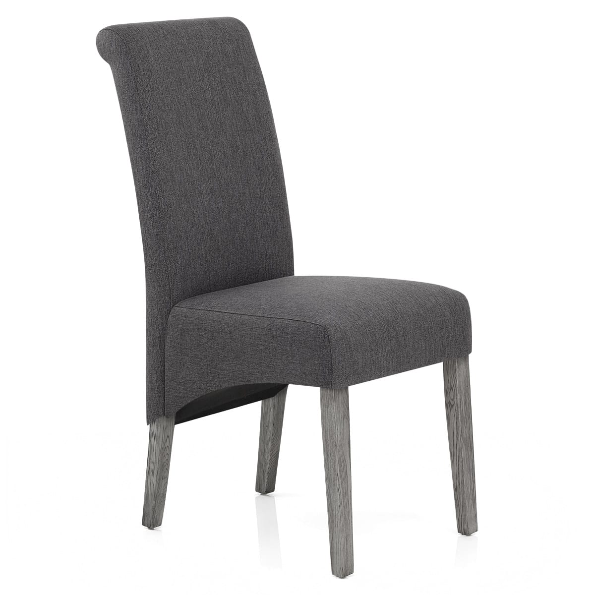 Carlo Grey Oak Chair Charcoal Fabric
