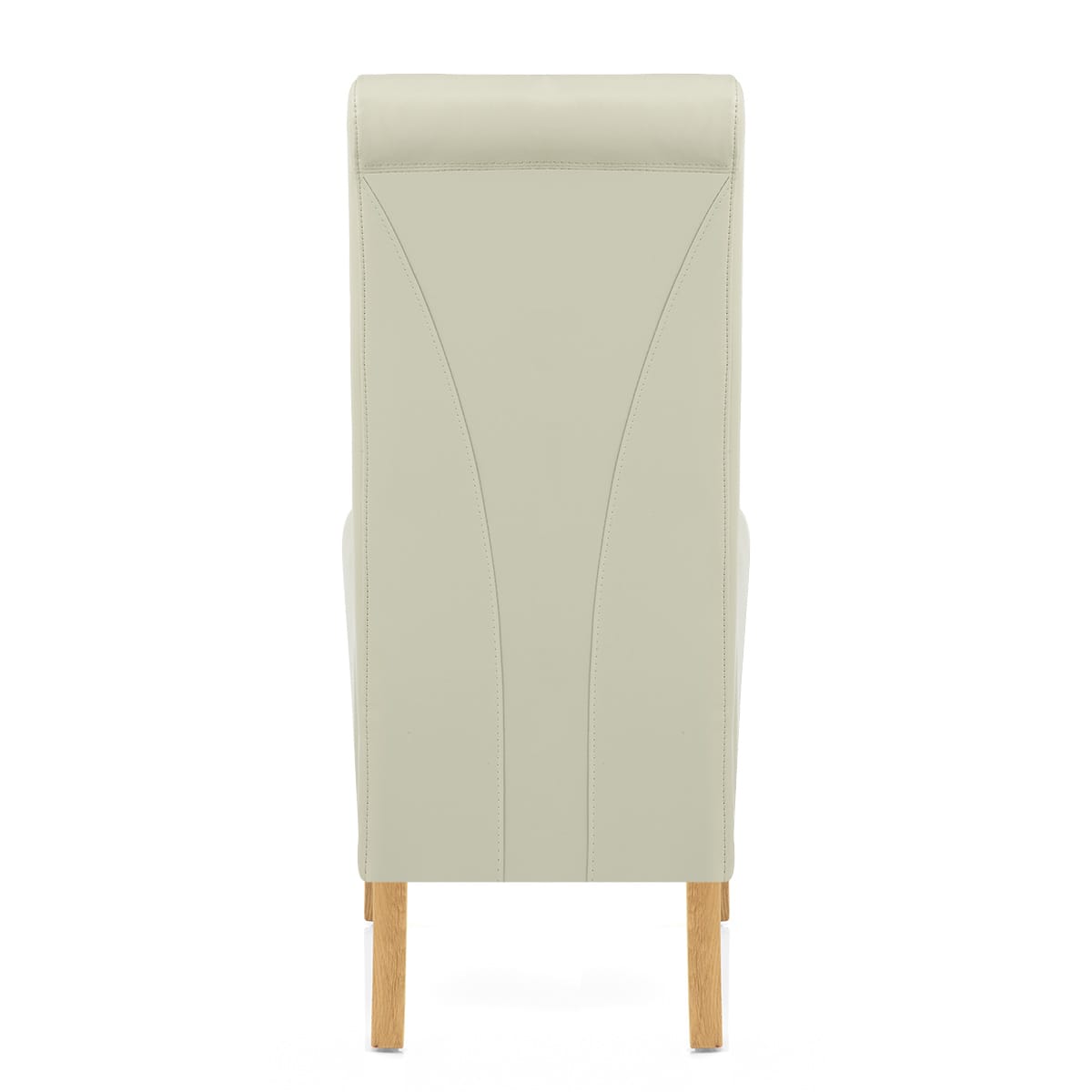 Carlo Oak Chair Cream Leather