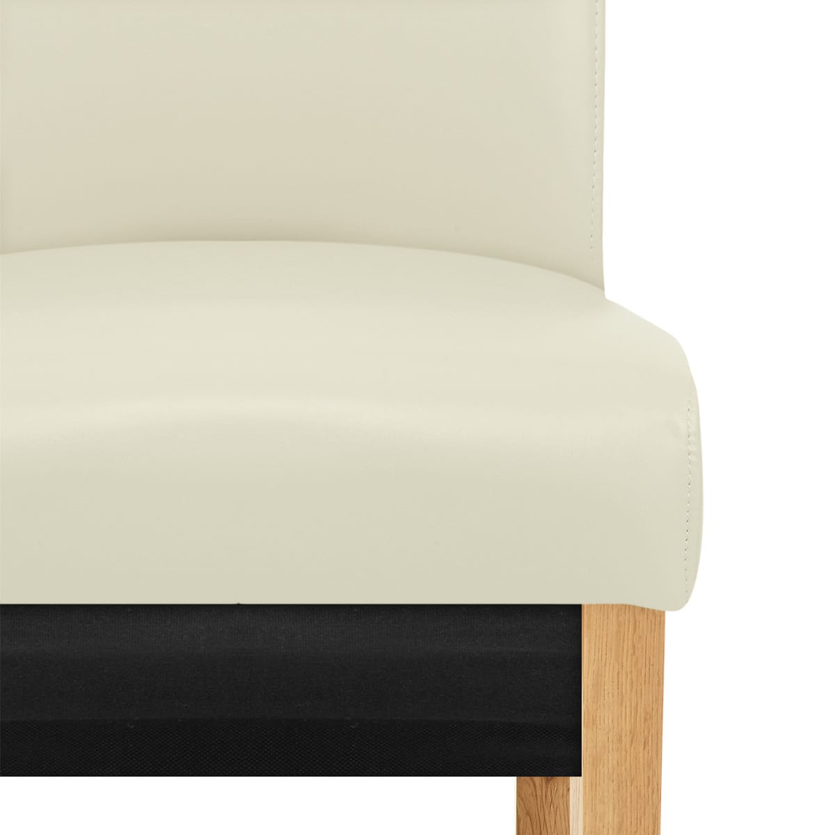 Carlo Oak Chair Cream Leather