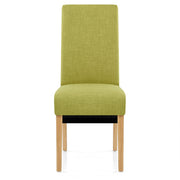 Carlo Oak Chair Green Fabric