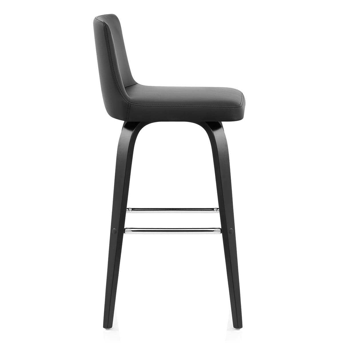 Tabouret Simili Cuir - Charlotte Noir 