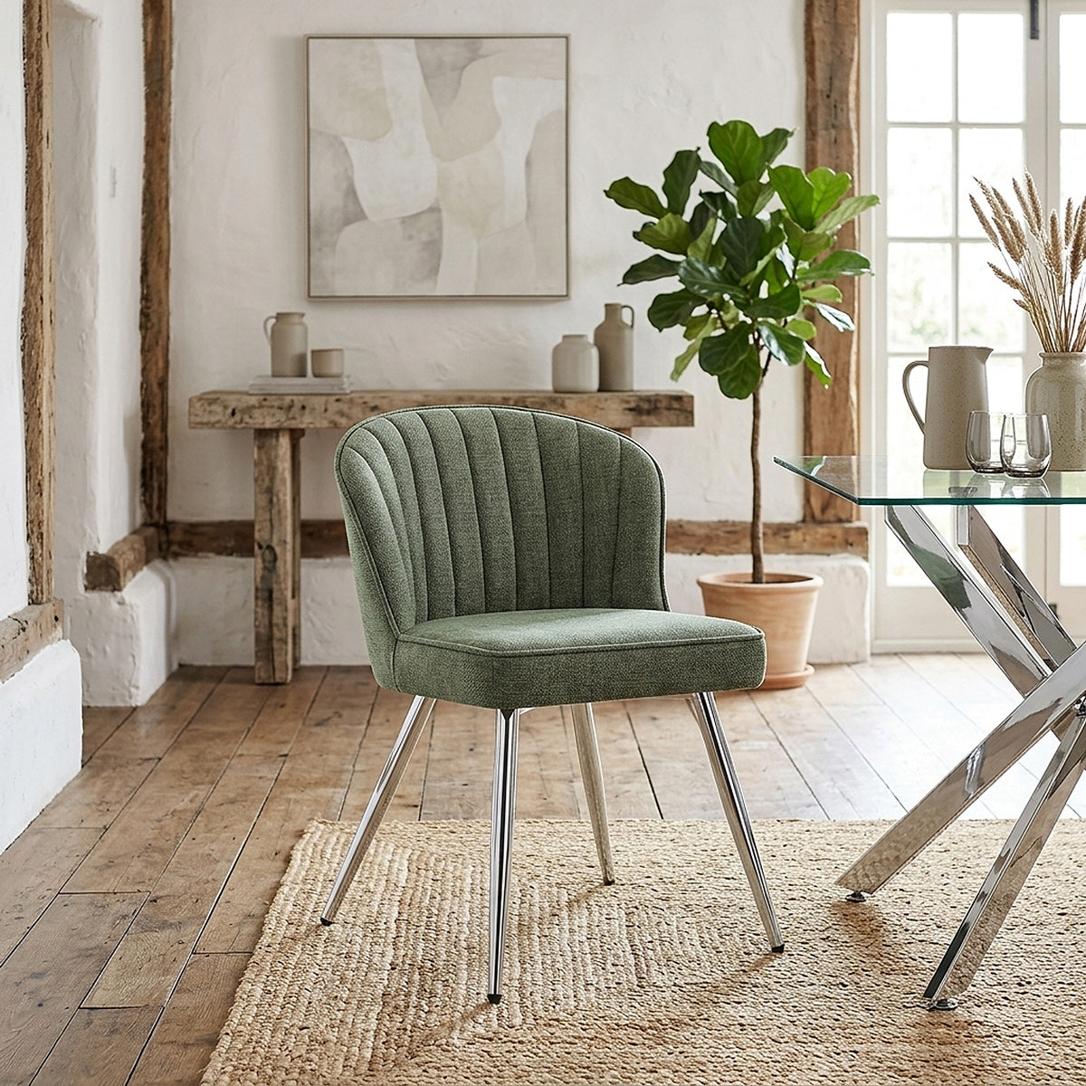 Chaise Tissu - Chase Vert