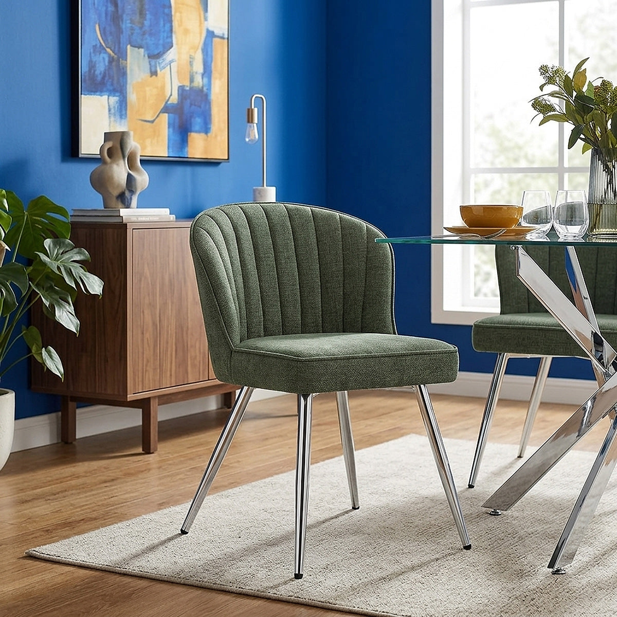 Chaise Tissu - Chase Vert