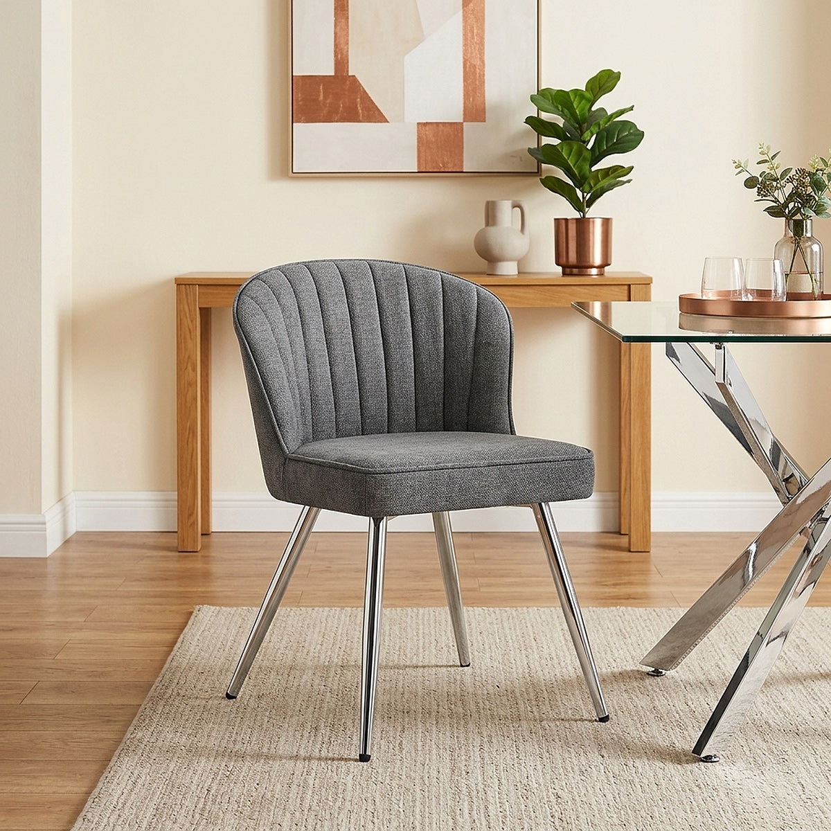Chaise Tissu - Chase Gris