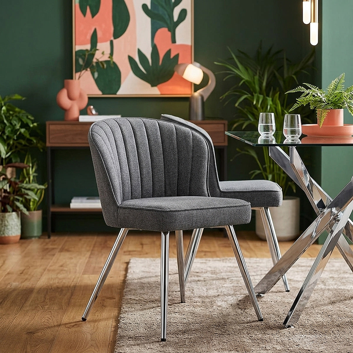 Chaise Tissu - Chase Gris