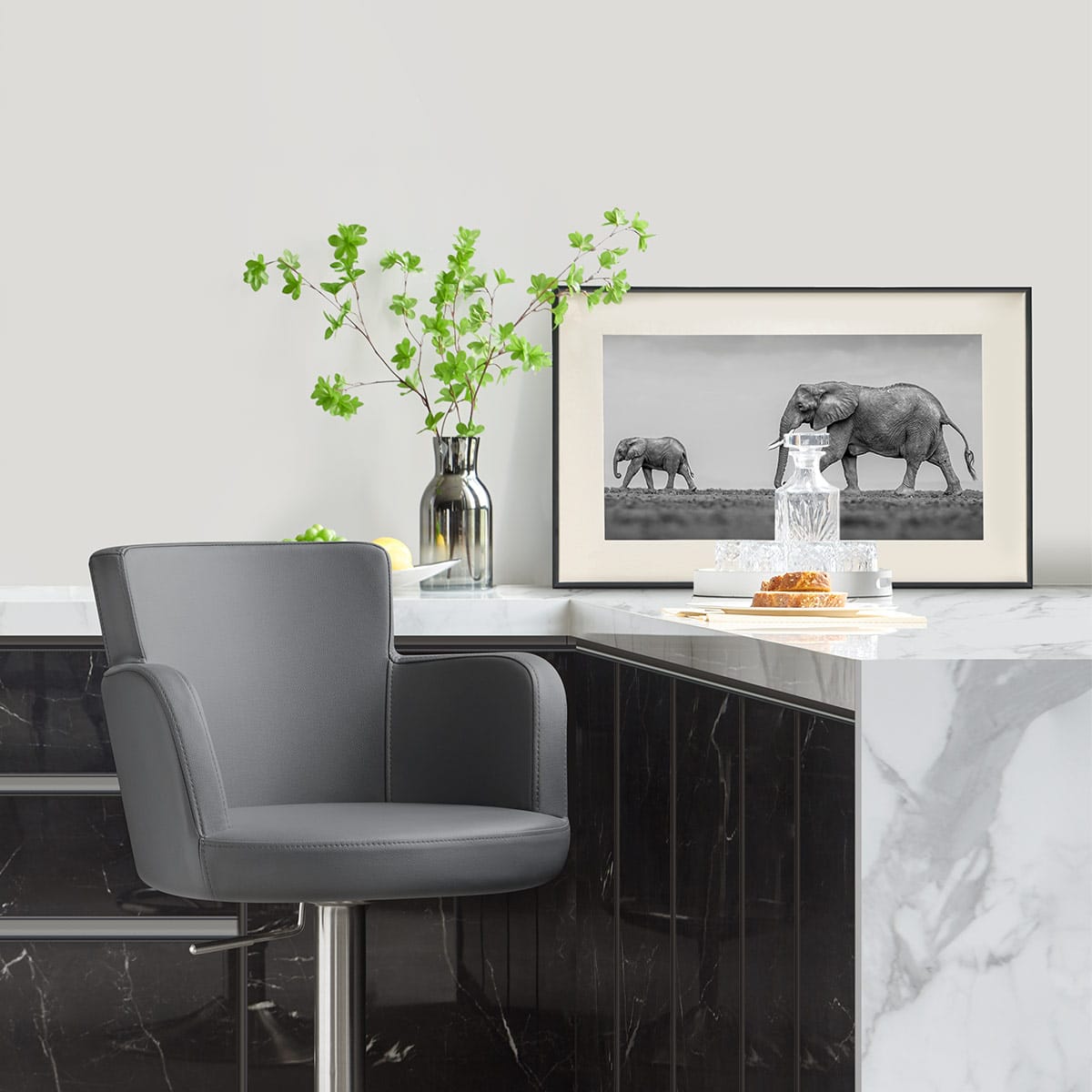 Chateau Brushed Bar Stool Grey