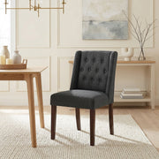 Chaise Tissu Bois - Chatsworth Noyer Gris 