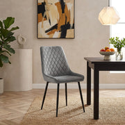 Chaise Velours - Chevy Gris 