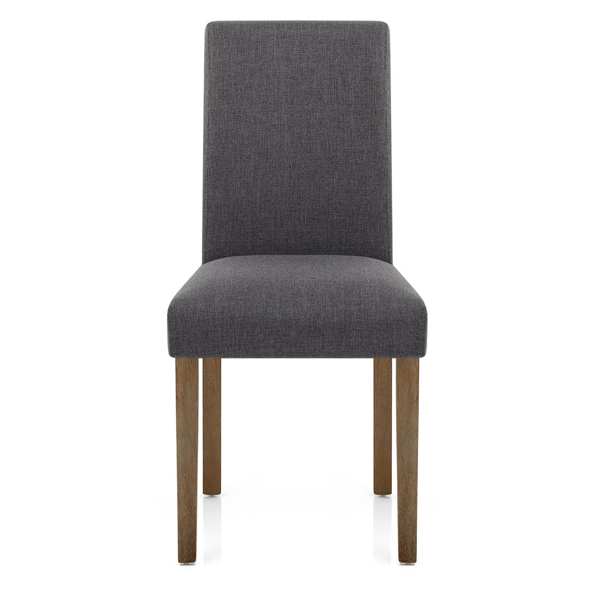 Chicago Oak Chair Charcoal Fabric