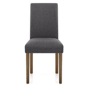 Chicago Oak Chair Charcoal Fabric