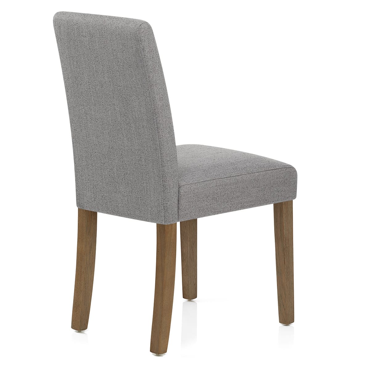 Chicago Oak Chair Grey Fabric