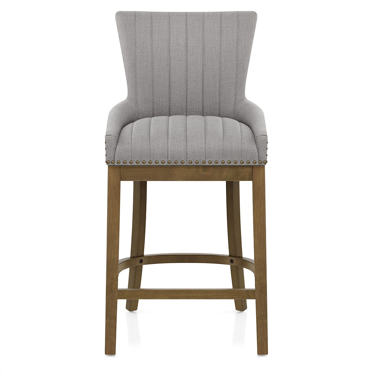 Chaise de Bar Bois Tissu - Chiltern Gris