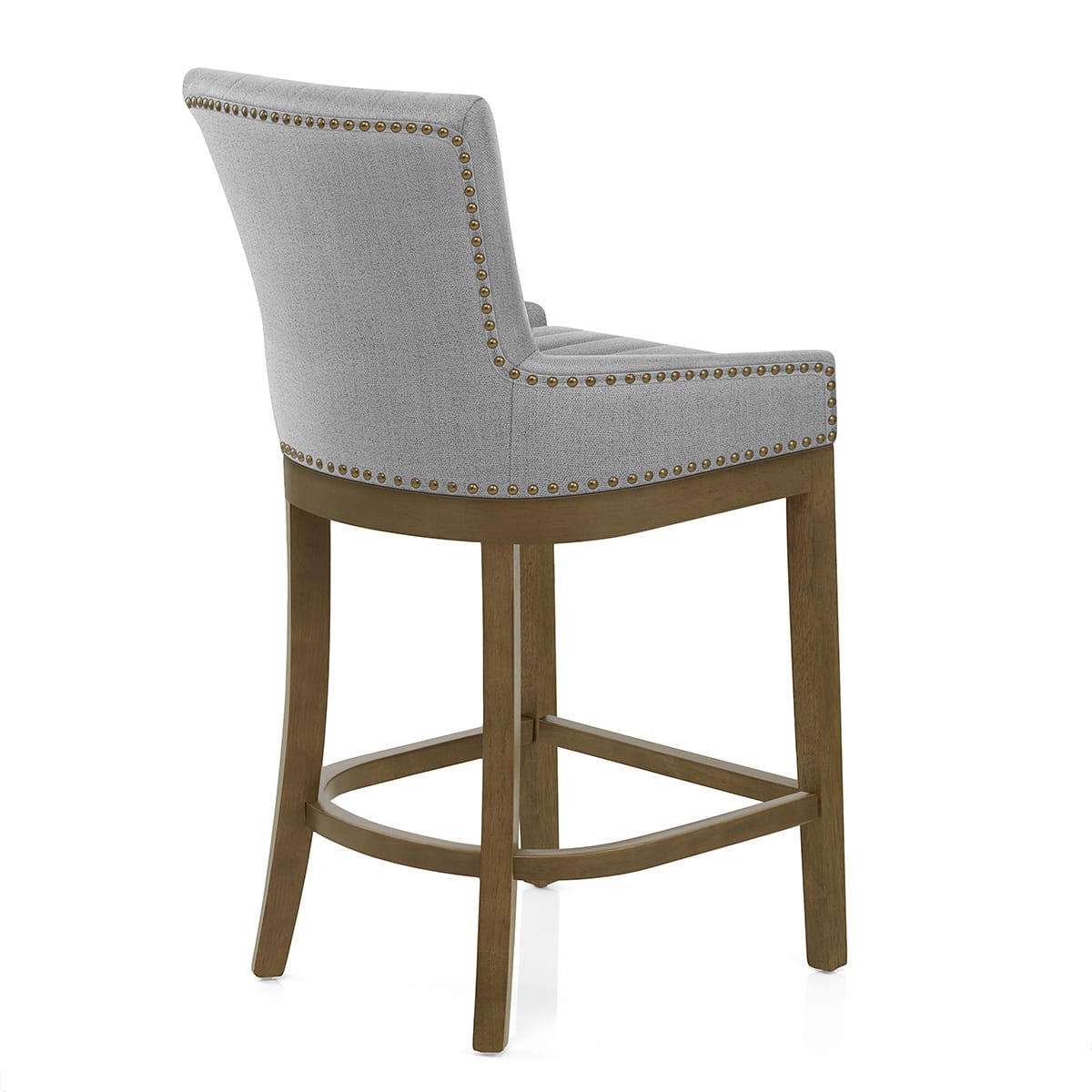 Chaise de Bar Bois Tissu - Chiltern Gris