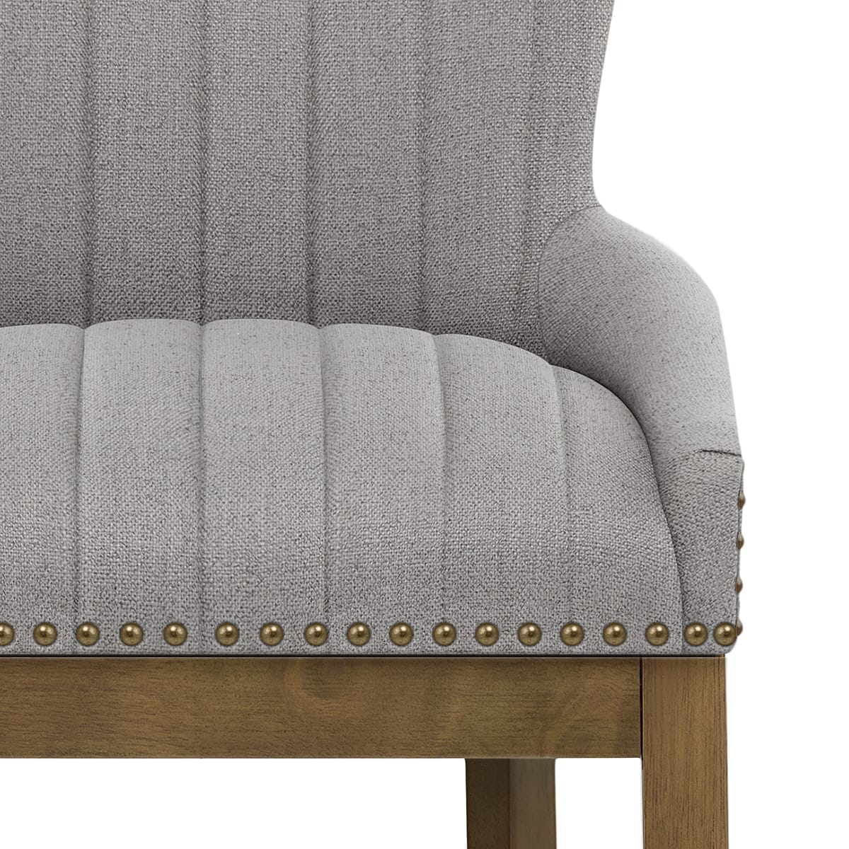 Chaise de Bar Bois Tissu - Chiltern Gris