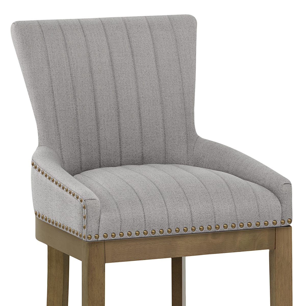Chaise de Bar Bois Tissu - Chiltern Gris