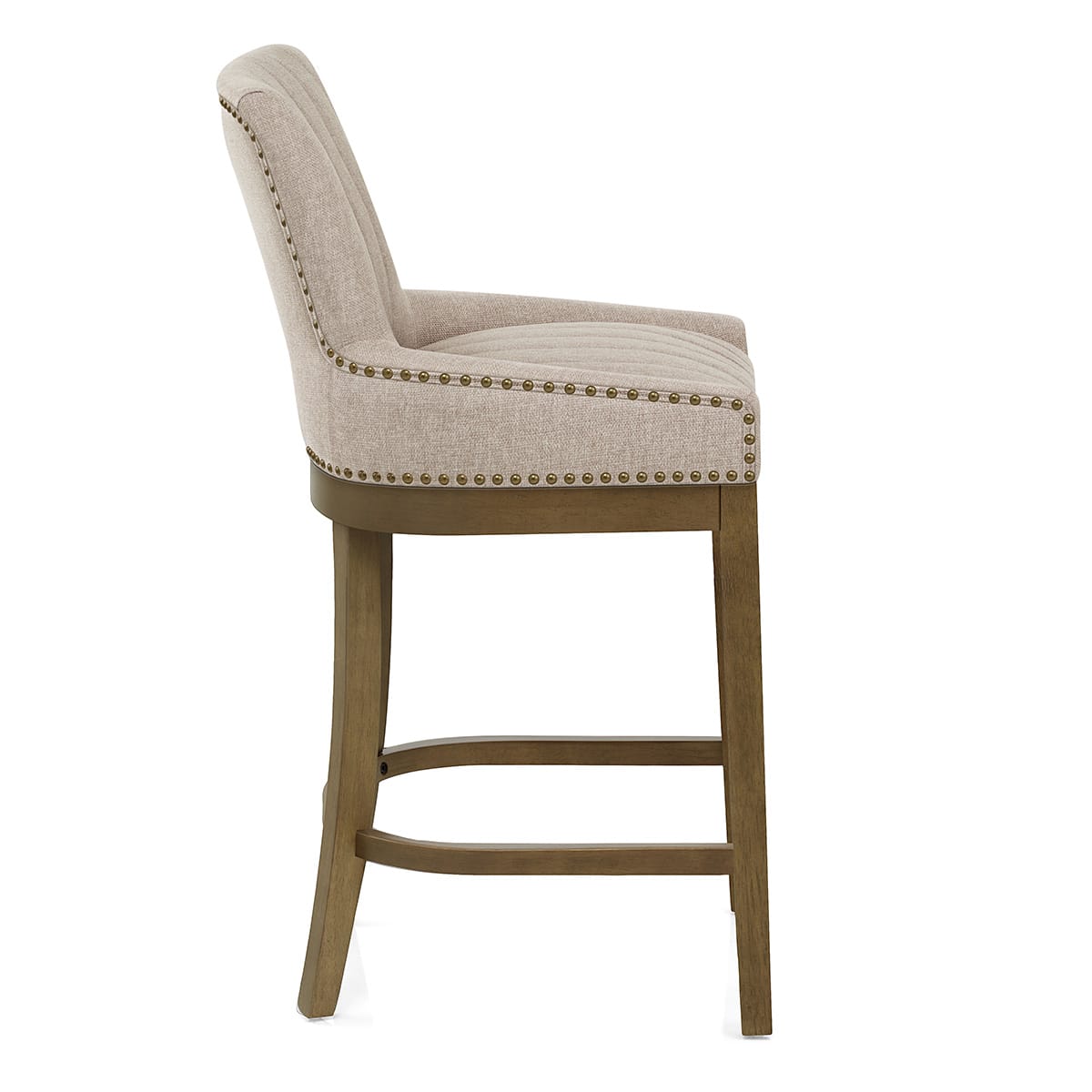 Chaise de Bar Bois Tissu - Chiltern Taupe