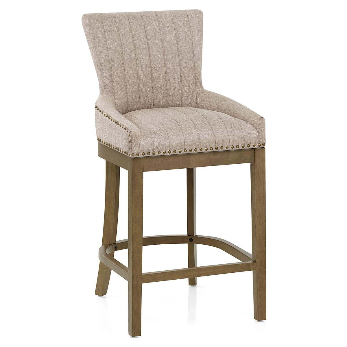 Chaise de Bar Bois Tissu - Chiltern Taupe