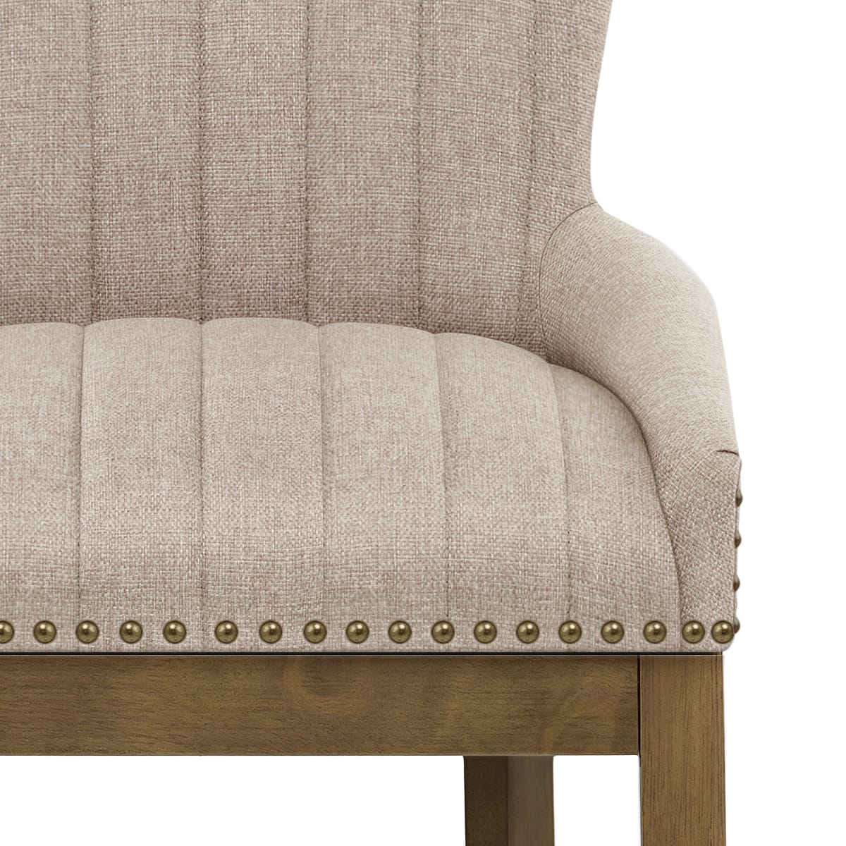 Chaise de Bar Bois Tissu - Chiltern Taupe