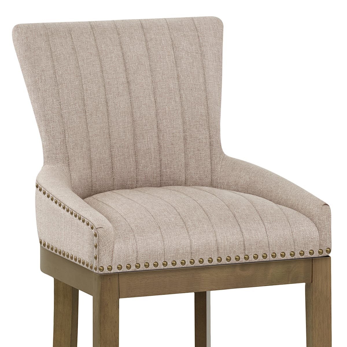 Chaise de Bar Bois Tissu - Chiltern Taupe