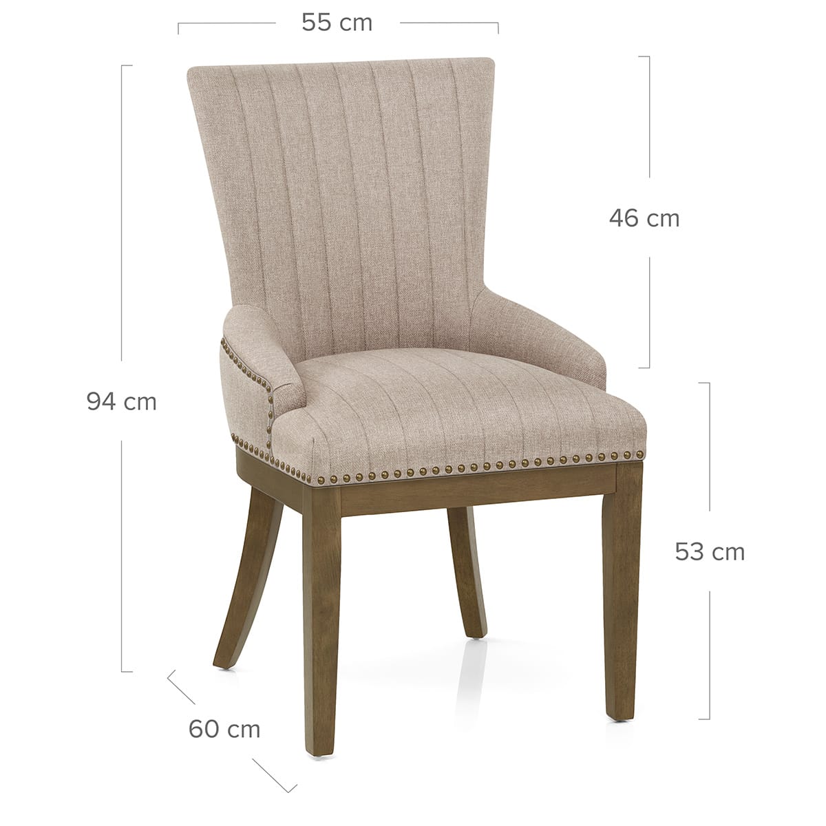 Chaise Bois Tissu - Chiltern Taupe