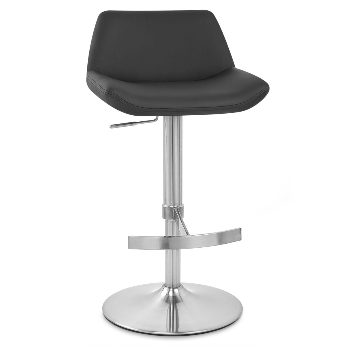 Christiana Real Leather Brushed Stool Black