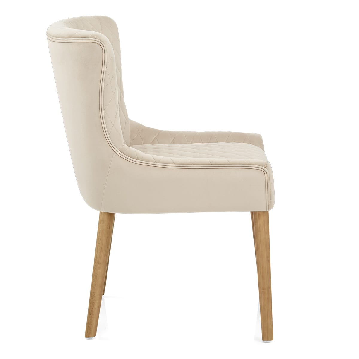 Chaise Bois Velours - City Crème 