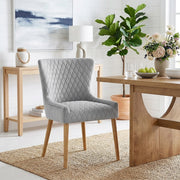 Chaise Bois Velours - City Gris 