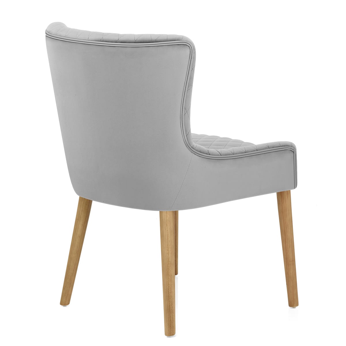 City Oak Chair Grey Velvet