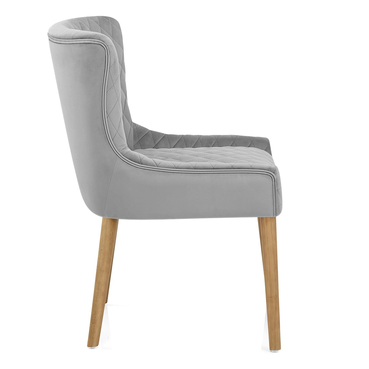 Chaise Bois Velours - City Gris 