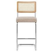 Clara Bar Stool Beige Fabric