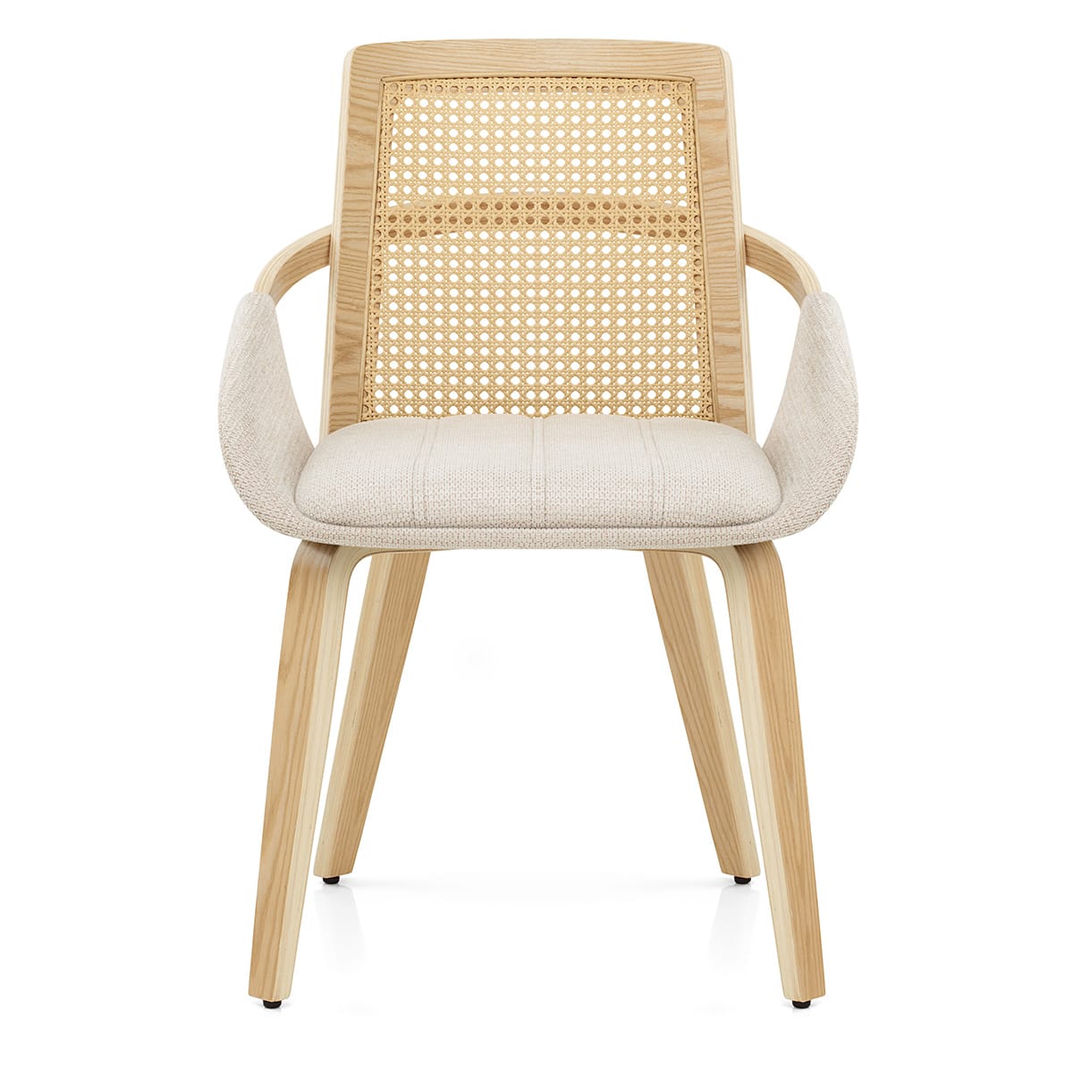Chaise Bois Tissu - Cleveland Crème 