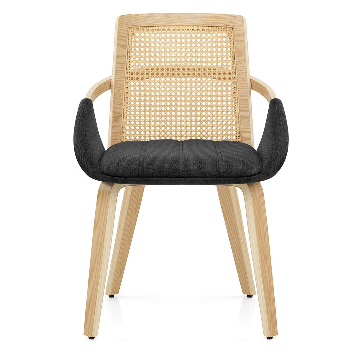 Chaise Bois Tissu - Cleveland Noir 