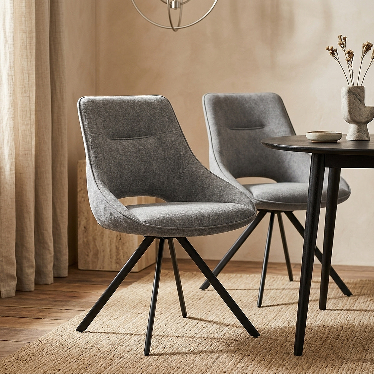Chaise Tissu - Cloud Gris Foncé 