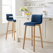 Tabouret de Bar Velours - Colt Bleu 