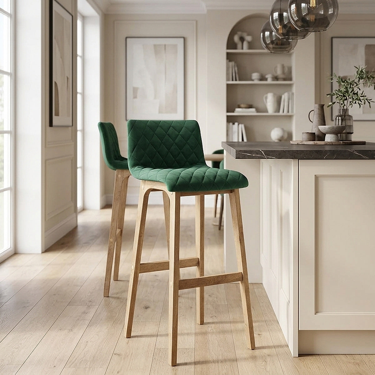 Tabouret de Bar Velours - Colt Vert 