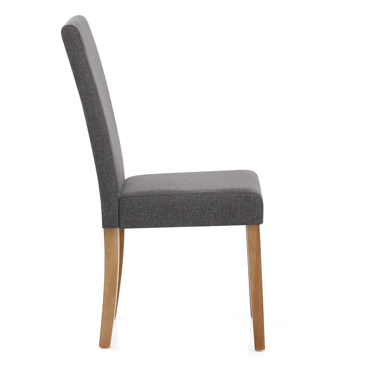 Chaise Bois Tissu - Columbus Chêne Gris 