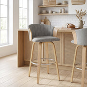 Tabouret de bar Tissu - Coral Gris Foncé 