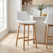 Tabouret de bar faux cuir - Cove Blanc 