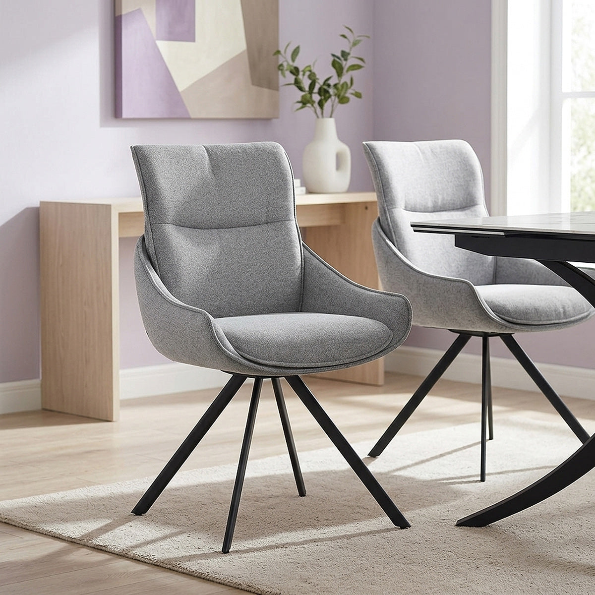 Chaise Tissu - Creed Gris 