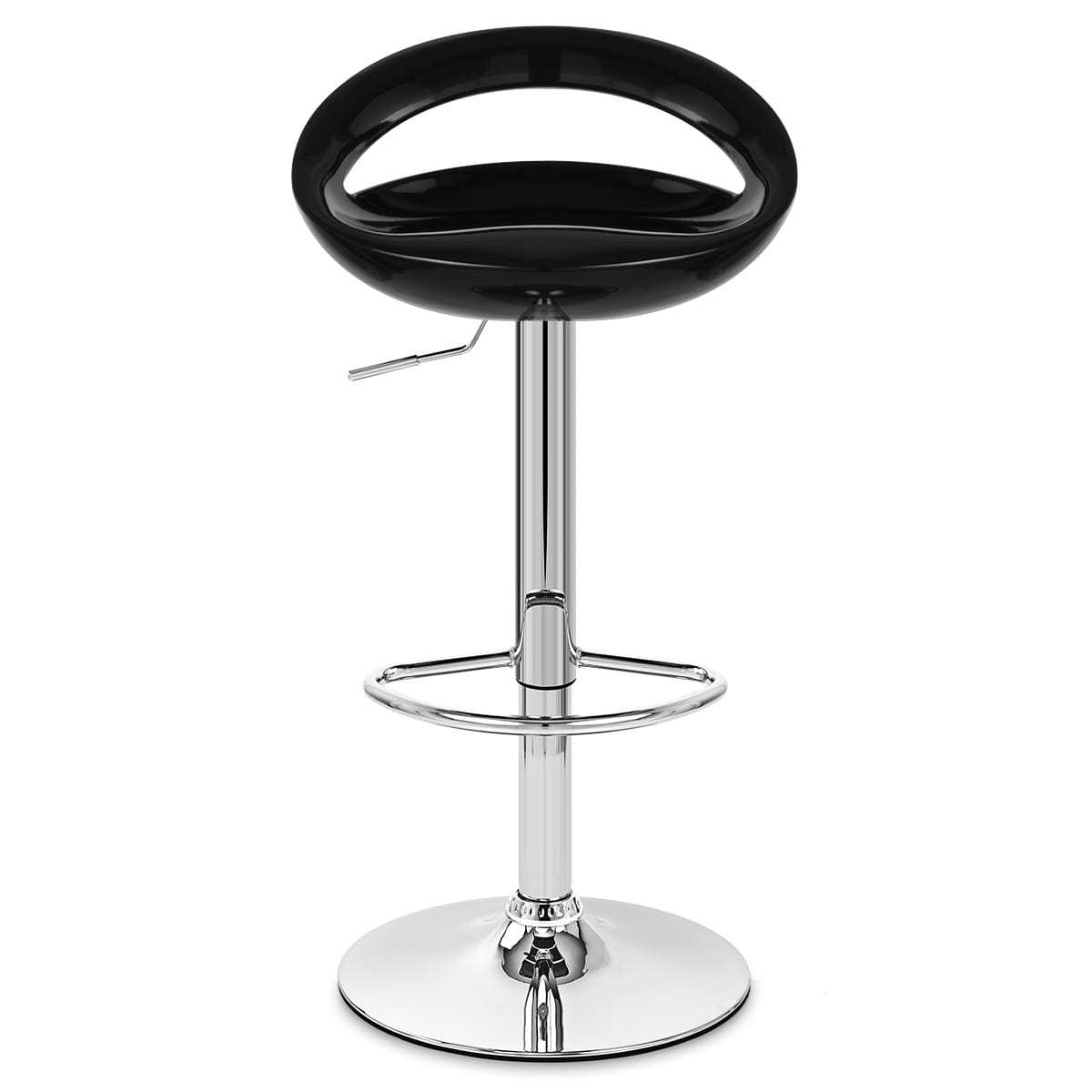 Chaise de Bar ABS Chrome - Crescent Noir 