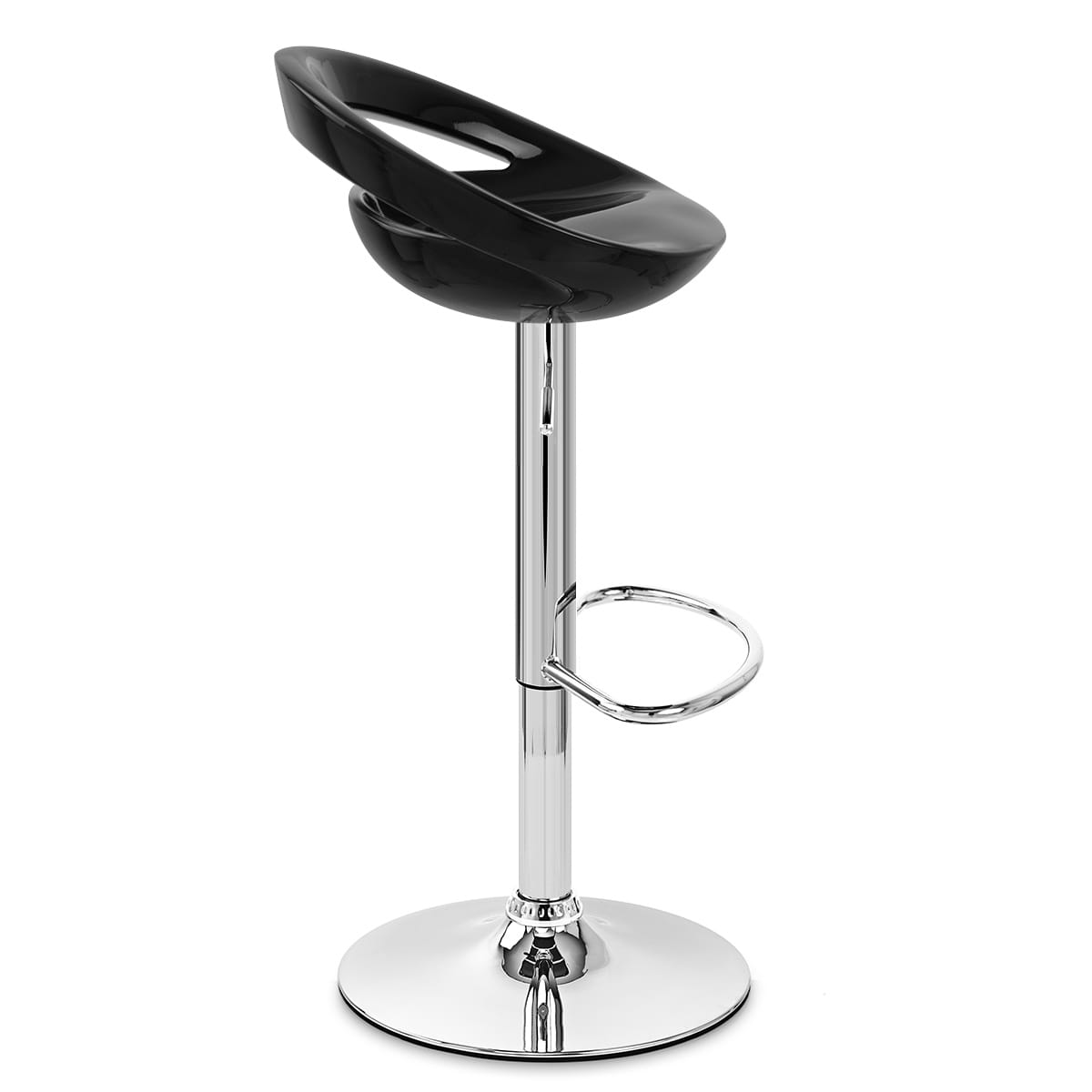 Chaise de Bar ABS Chrome - Crescent Noir 