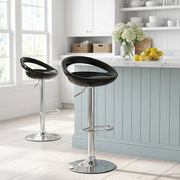 Chaise de Bar ABS Chrome - Crescent Noir 