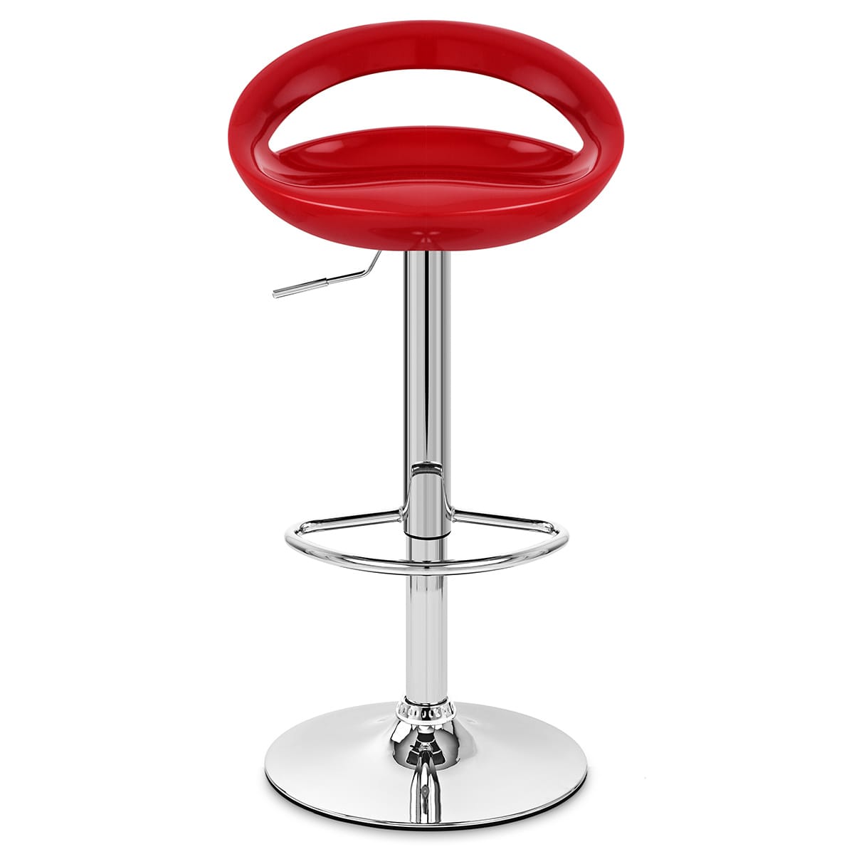 Chaise de Bar ABS Chrome - Crescent Rouge 