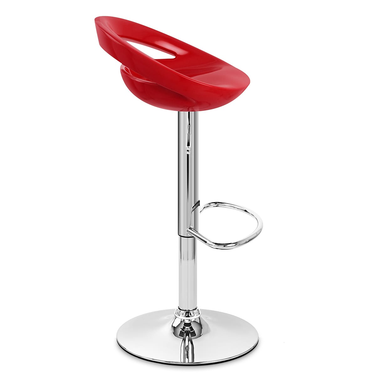 Chaise de Bar ABS Chrome - Crescent Rouge 