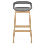 Crew Wooden Bar Stool Grey