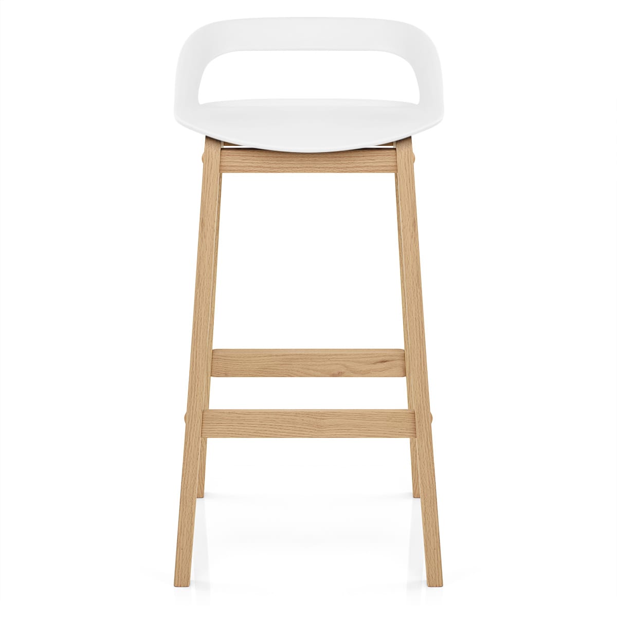Tabouret de Bar Résine Bois - Crew Blanc 