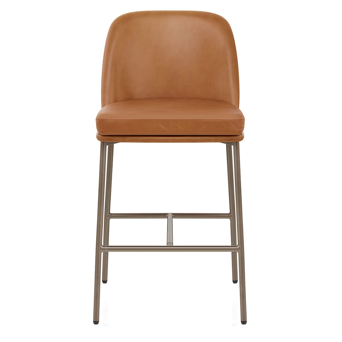 Cruz Real Leather Stool Antique Brown