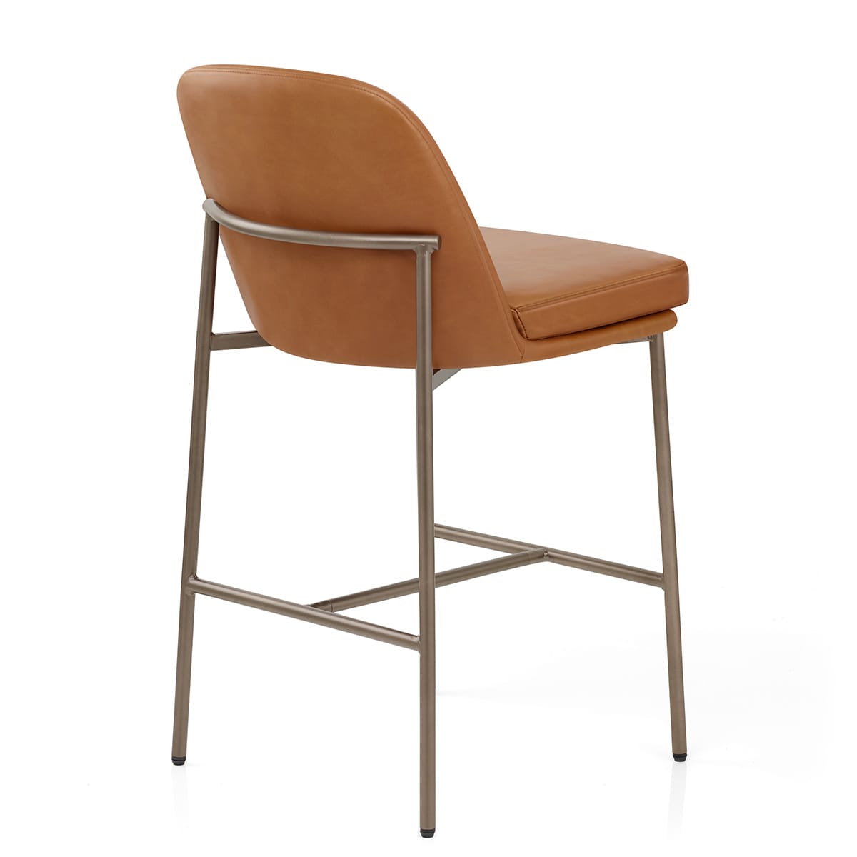 Cruz Real Leather Stool Antique Brown