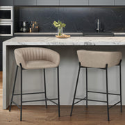 Tabouret de Bar Faux Cuir - Cub Taupe 