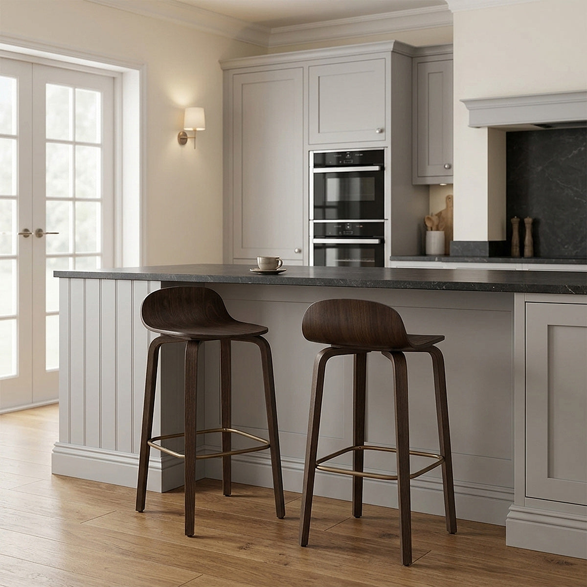 Tabouret Bois foncé - Curve Bois 